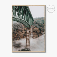 Auburn California Fine Art Photo Print, Foresthill Bridge Fog, American River Poster USA