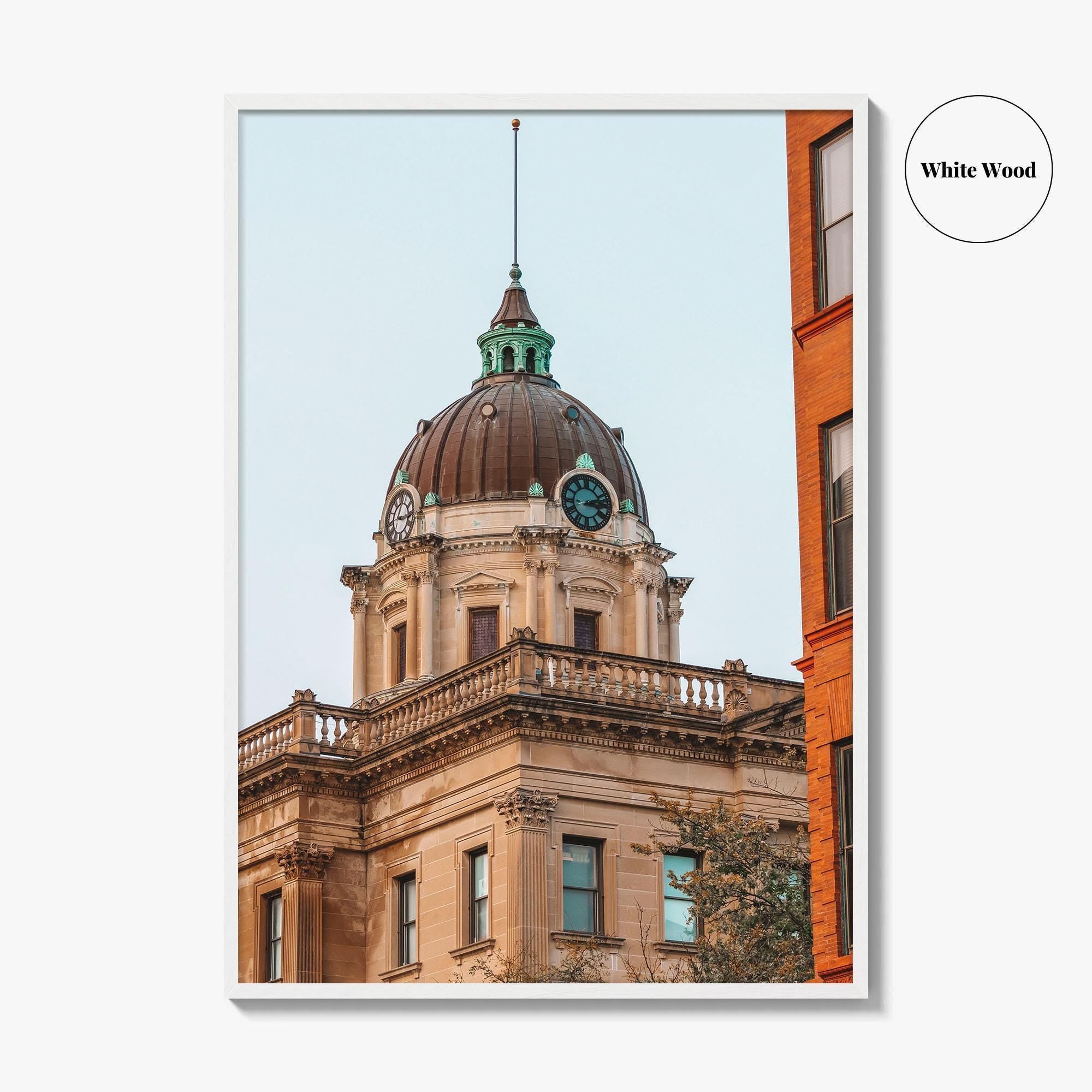 Bloomington Fine Art Photo Print, McLean County Courthouse Wall Poster, Illinois USA