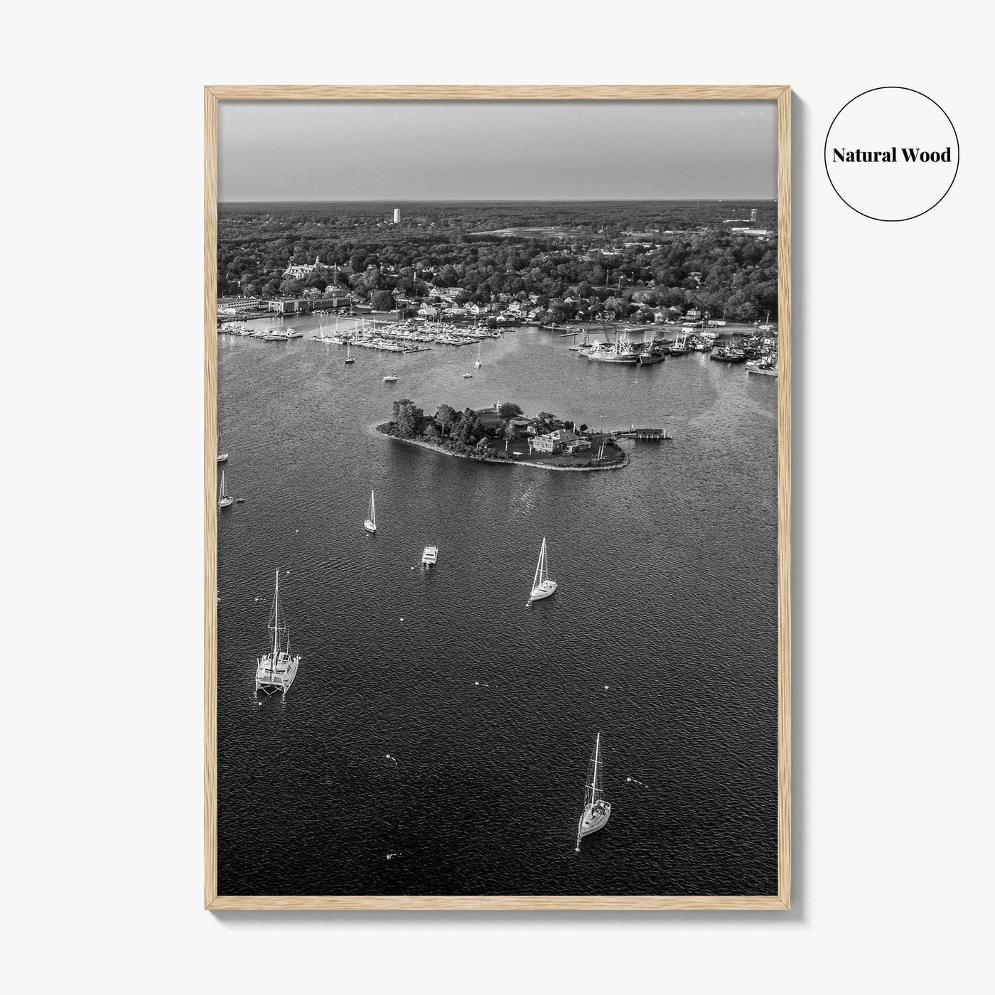 New Bedford Harbor Black and White Fine Art Photo Print, Popes Island Massachusetts Poster