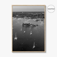 New Bedford Harbor Black and White Fine Art Photo Print, Popes Island Massachusetts Poster