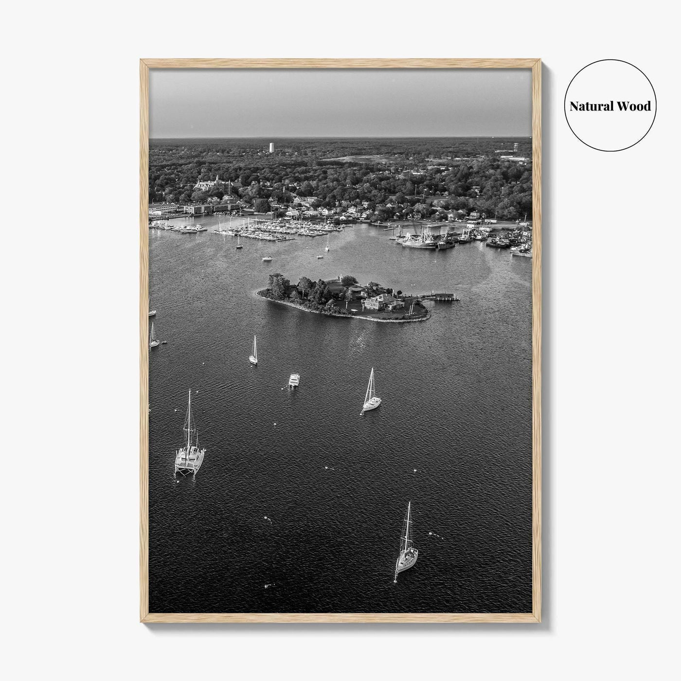 New Bedford Harbor Black and White Fine Art Photo Print, Popes Island Massachusetts Poster