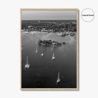 New Bedford Harbor Black and White Fine Art Photo Print, Popes Island Massachusetts Poster