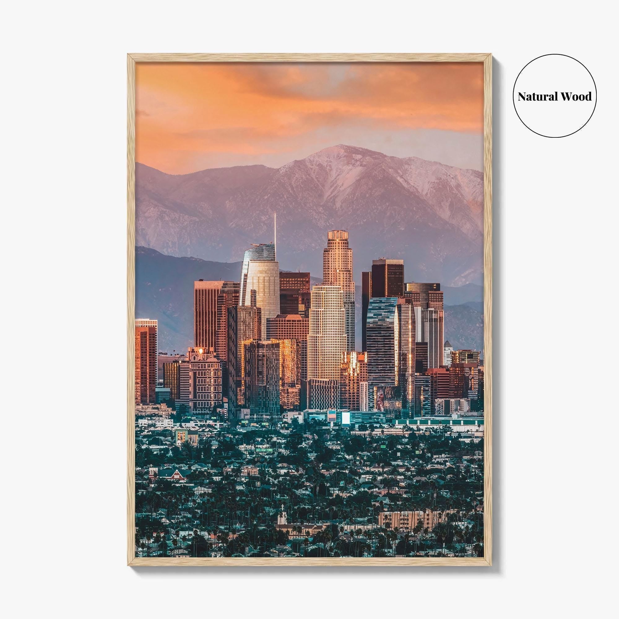 Los Angeles Skyline Fine Art Photo Print, California, USA, Wall Decor Poster, LA