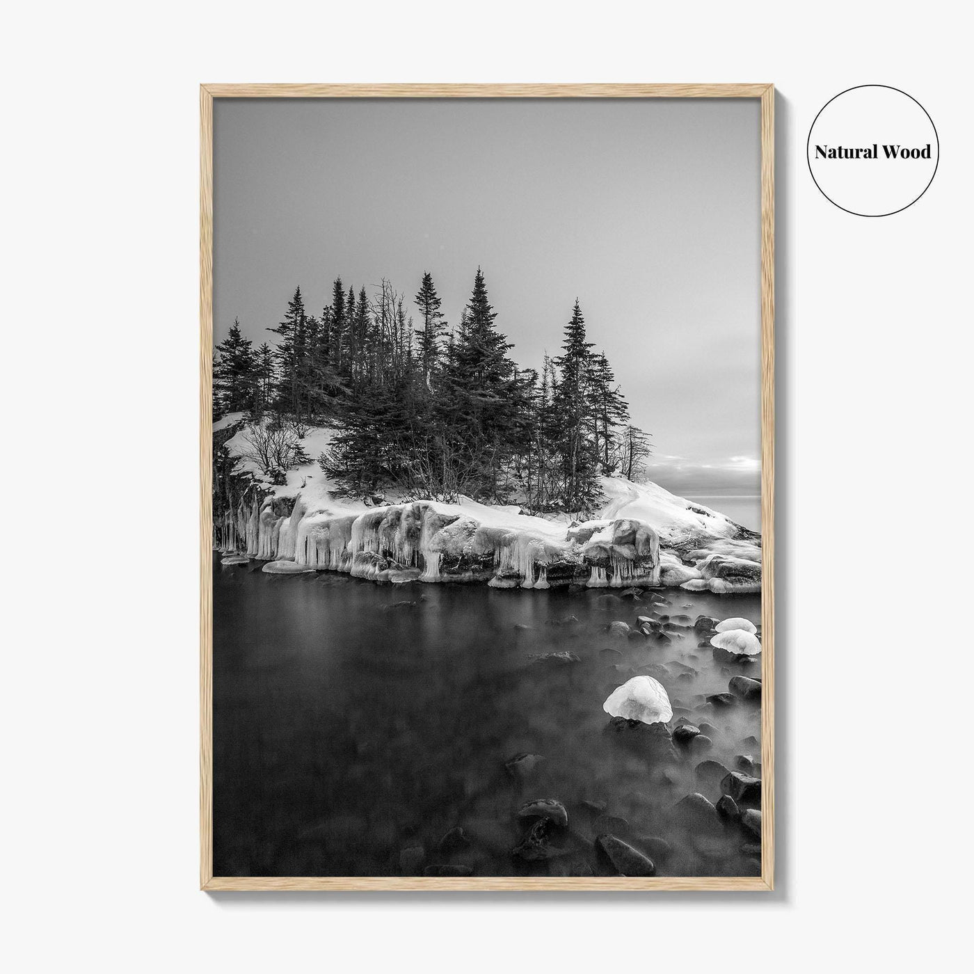 Minnesota Black and White Fine Art Photo Print, Lake Superior Duluth Poster