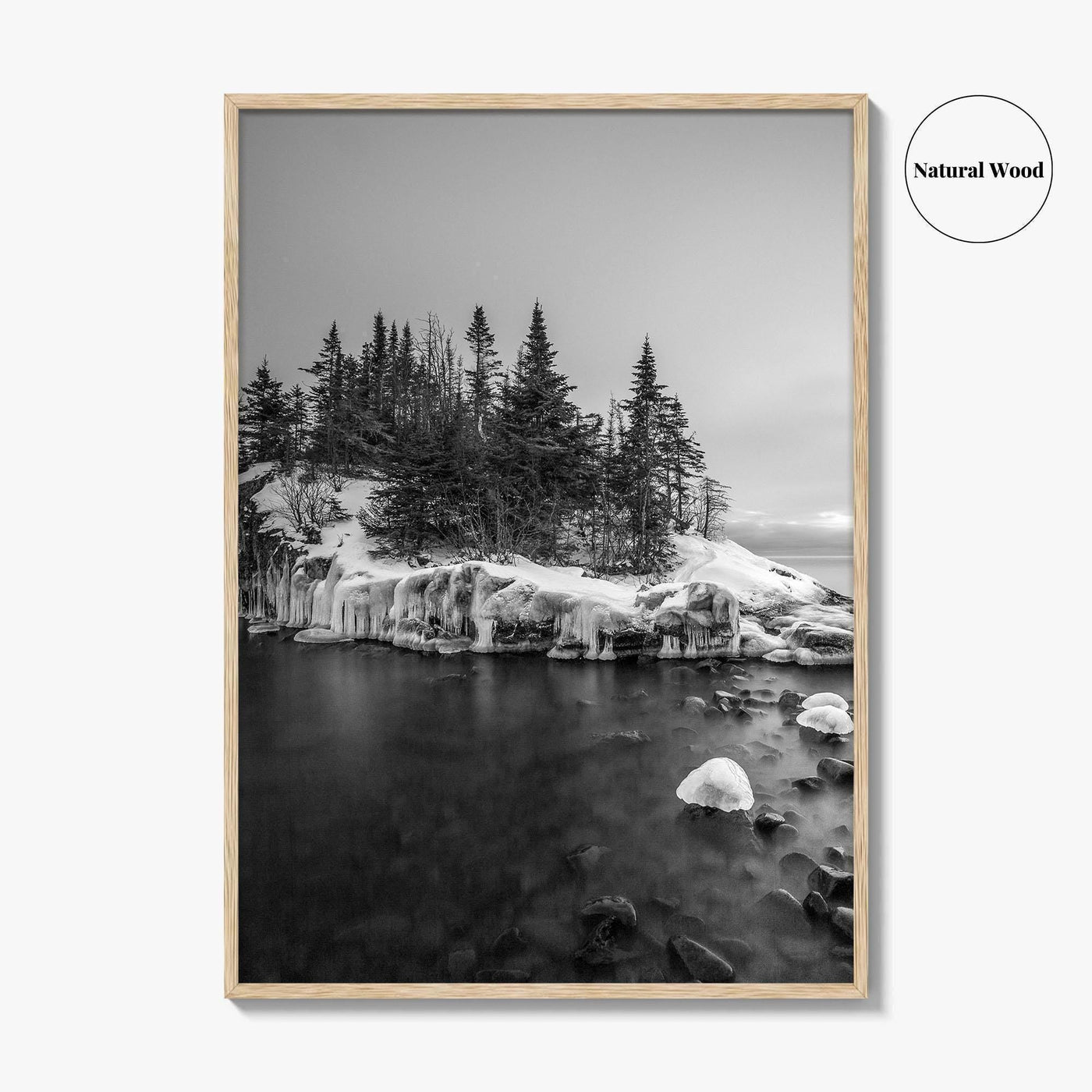 Minnesota Black and White Fine Art Photo Print, Lake Superior Duluth Poster