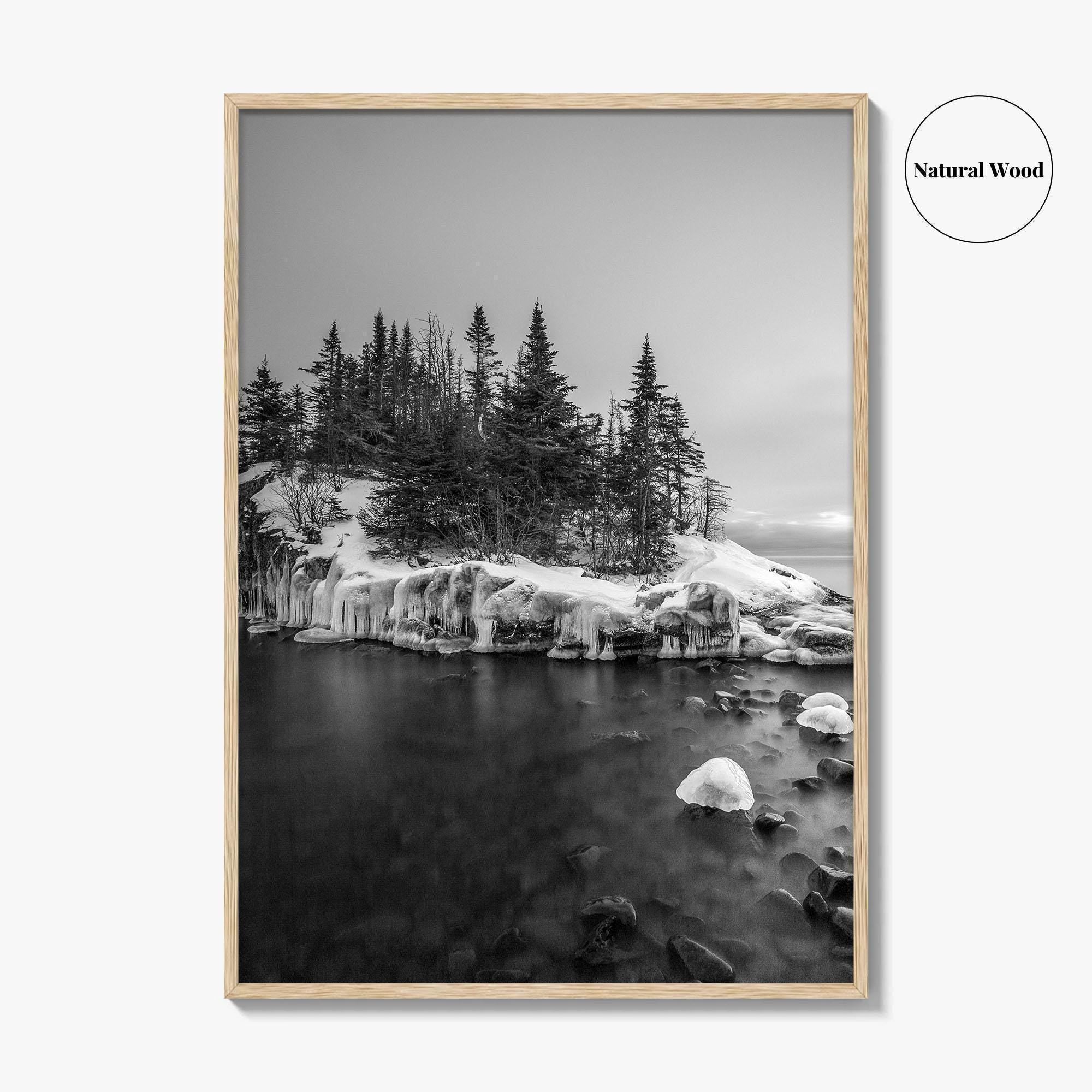 Minnesota Black and White Fine Art Photo Print, Lake Superior Duluth Poster