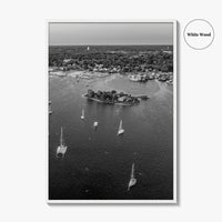 New Bedford Harbor Black and White Fine Art Photo Print, Popes Island Massachusetts Poster