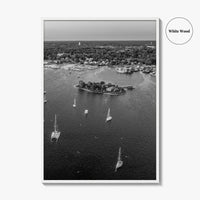 New Bedford Harbor Black and White Fine Art Photo Print, Popes Island Massachusetts Poster