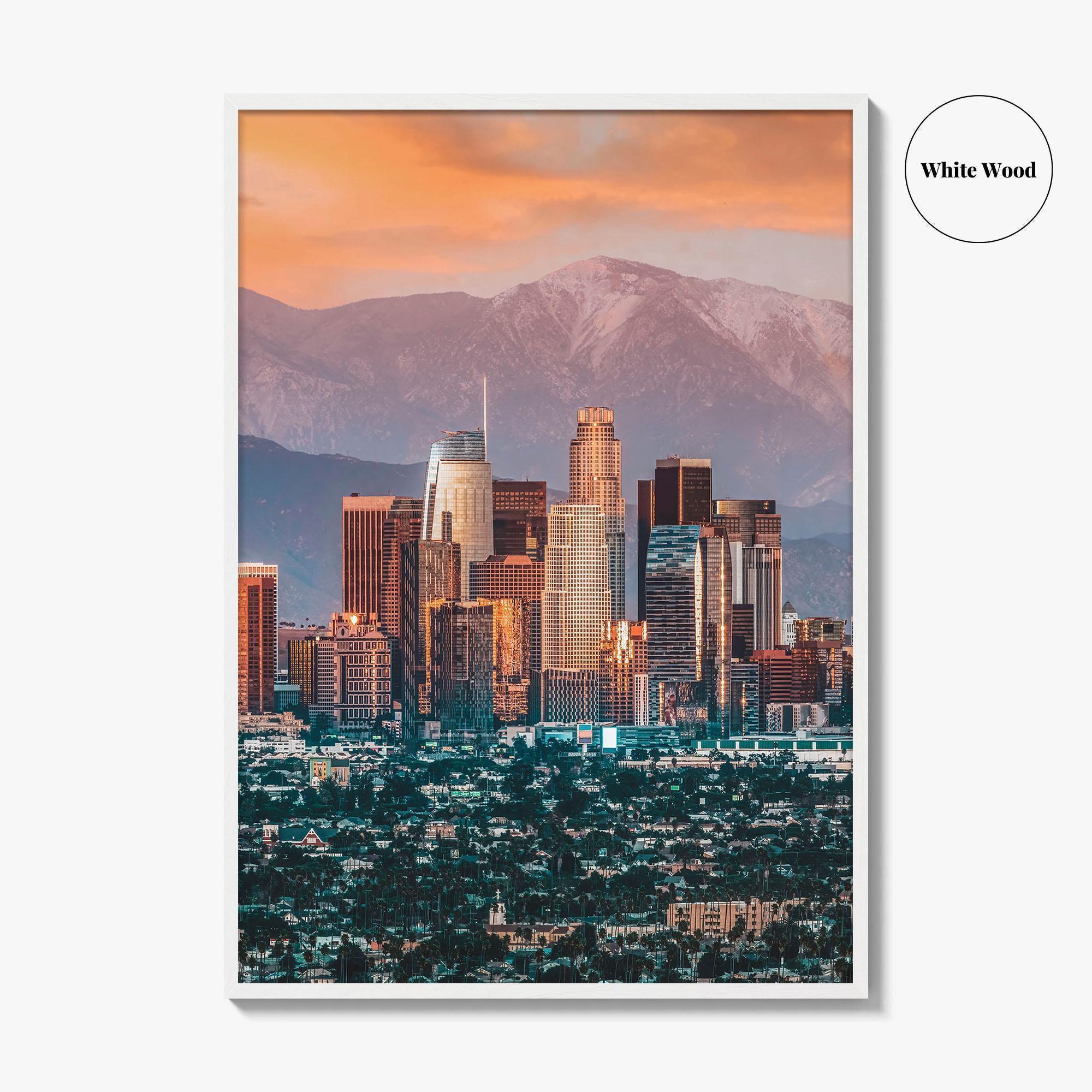 Los Angeles Skyline Fine Art Photo Print, California, USA, Wall Decor Poster, LA