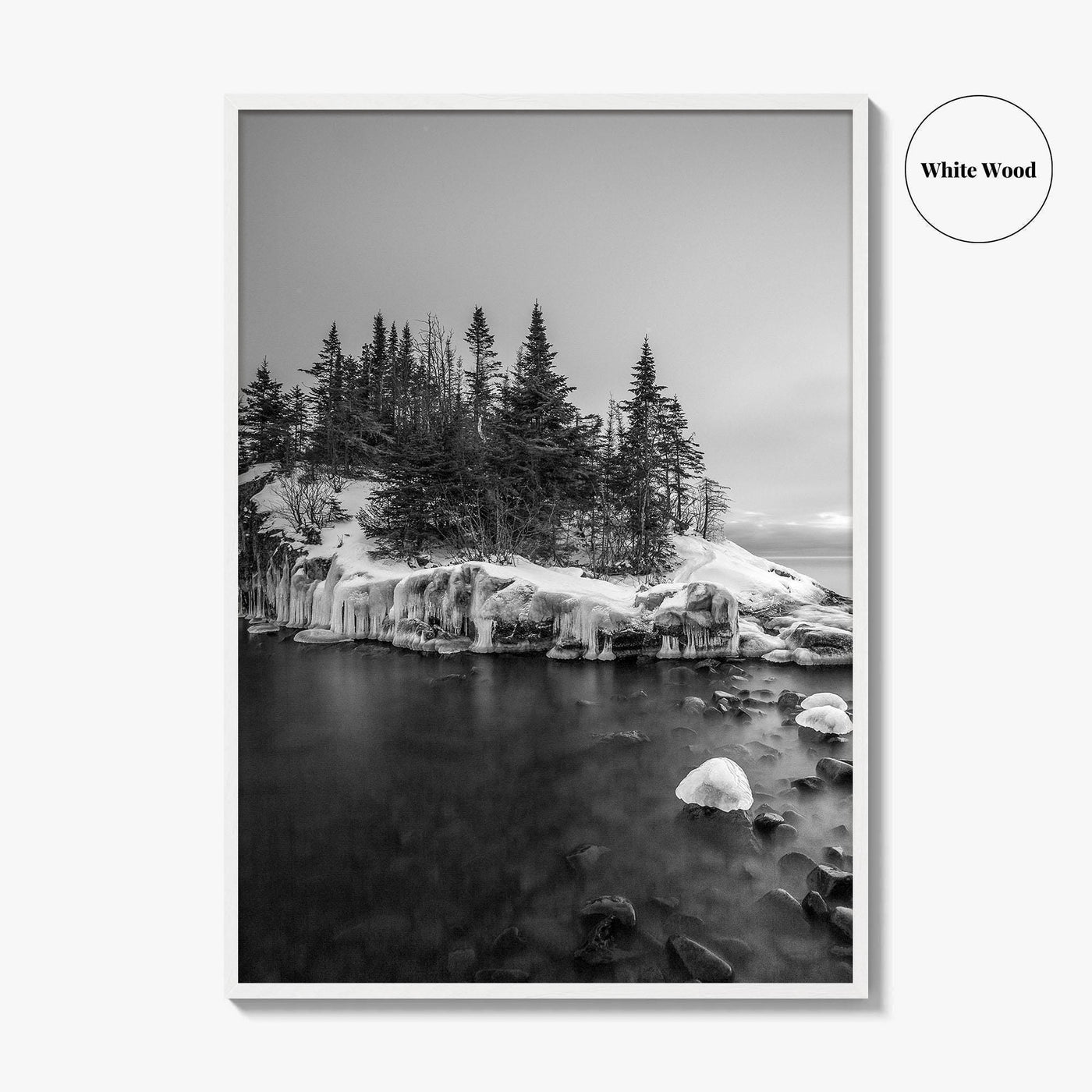 Minnesota Black and White Fine Art Photo Print, Lake Superior Duluth Poster