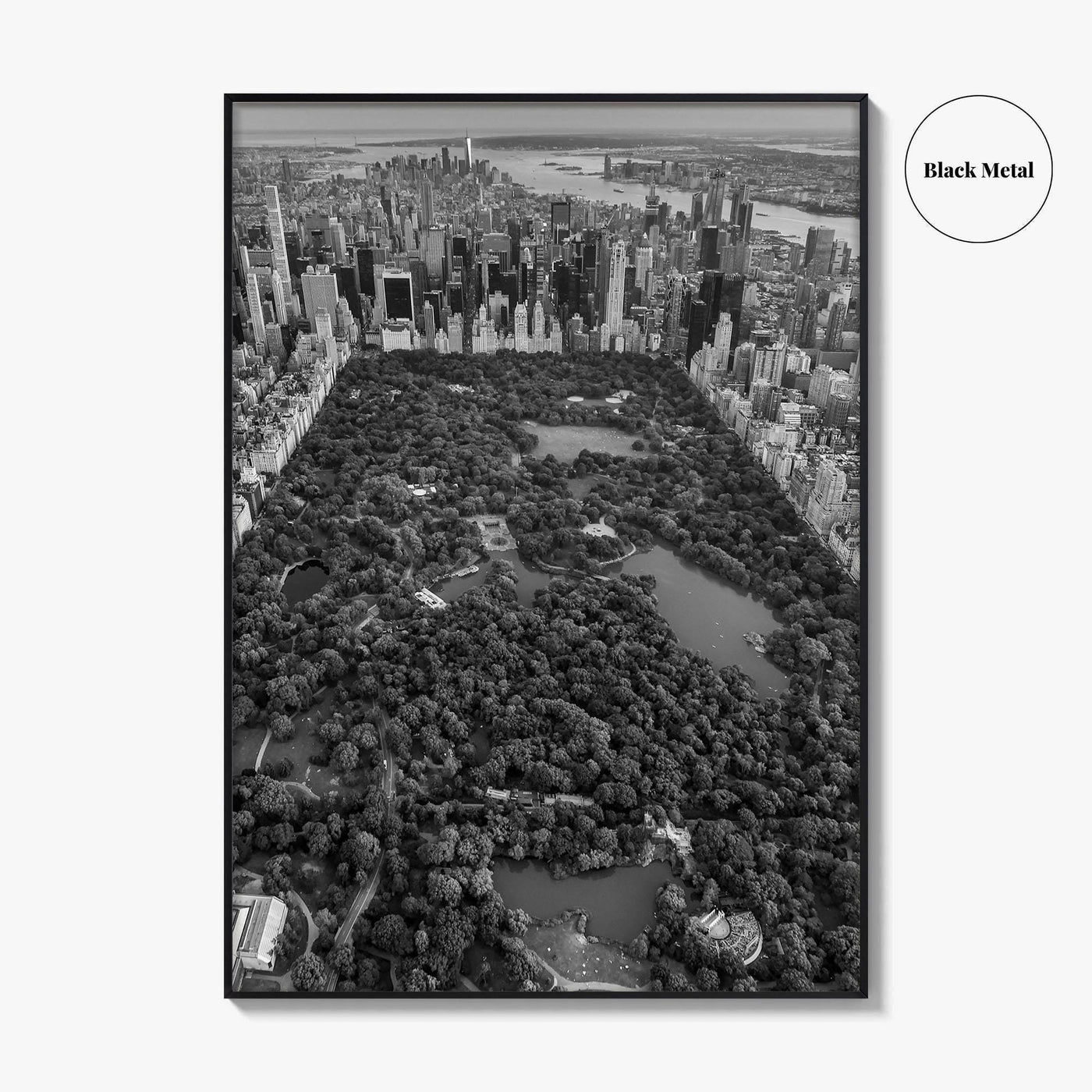 Central Park Skyline Black and White Fine Art Photo Print, New York City Poster