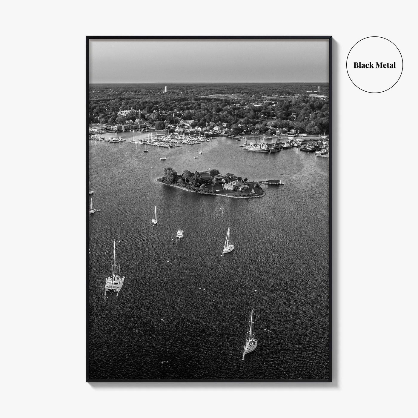 New Bedford Harbor Black and White Fine Art Photo Print, Popes Island Massachusetts Poster