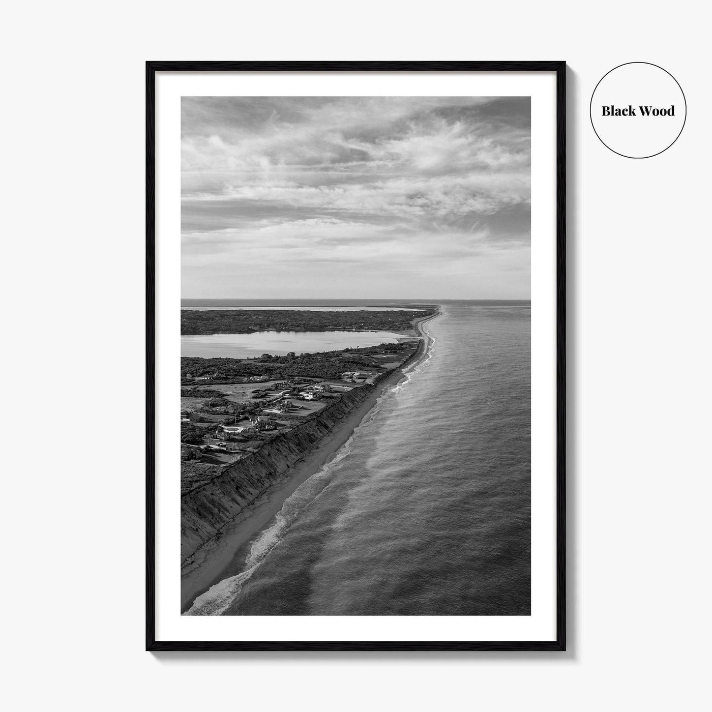 Nantucket Black and White Fine Art Photo Print, Massachusetts Lighthouse Coastline, USA Poster