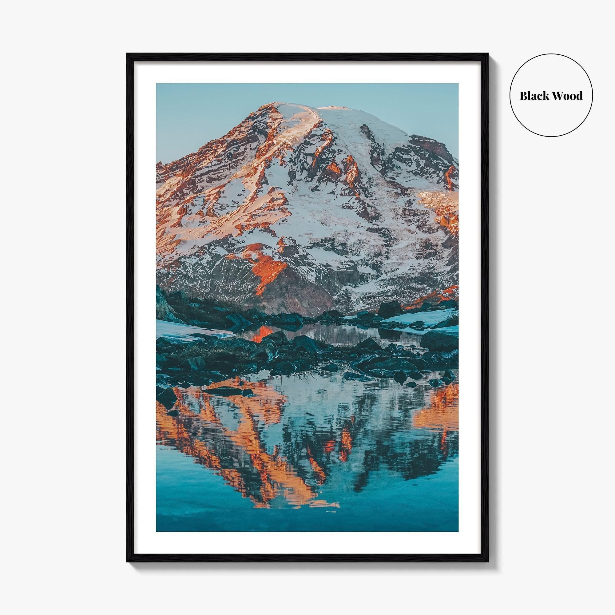 Mount Rainier Fine Art Photo Print, Reflection, Washington, National Park, USA, Poster