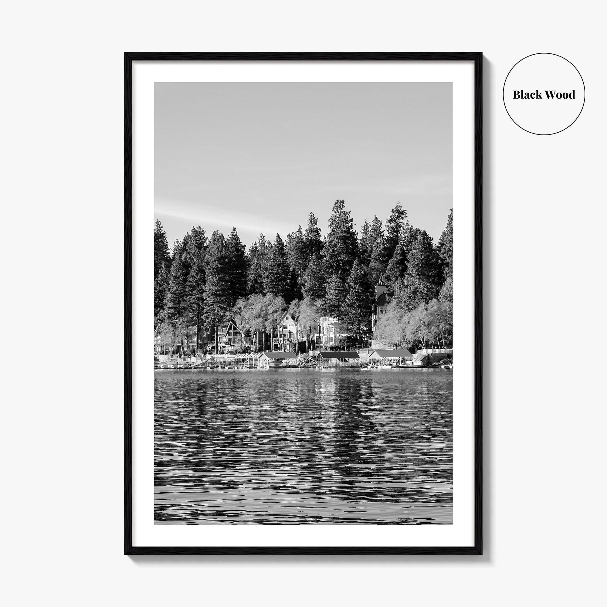 Lake Arrowhead Black and White Fine Art Photo Print, California Wall Decor Poster