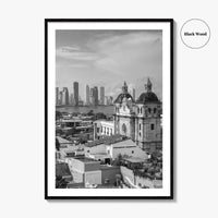 Cartagena de Indias Black and White Fine Art Photo Print, Colombia Wall Poster