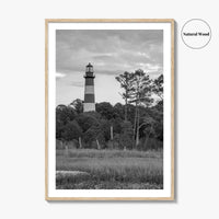 Chincoteague Black and White Fine Art Photo Print, Assateague Lighthouse, Virginia Poster
