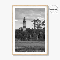 Chincoteague Black and White Fine Art Photo Print, Assateague Lighthouse, Virginia Poster