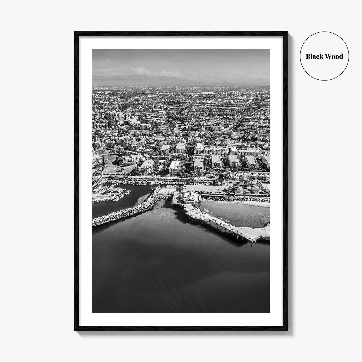 Redondo Beach Black and White Fine Art Photo Print, Los Angeles Pier, California Poster