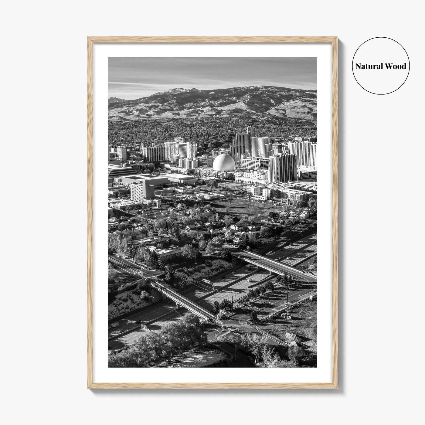 Reno Black and White Fine Art Photo Print, Nevada Casino Poster, USA Art