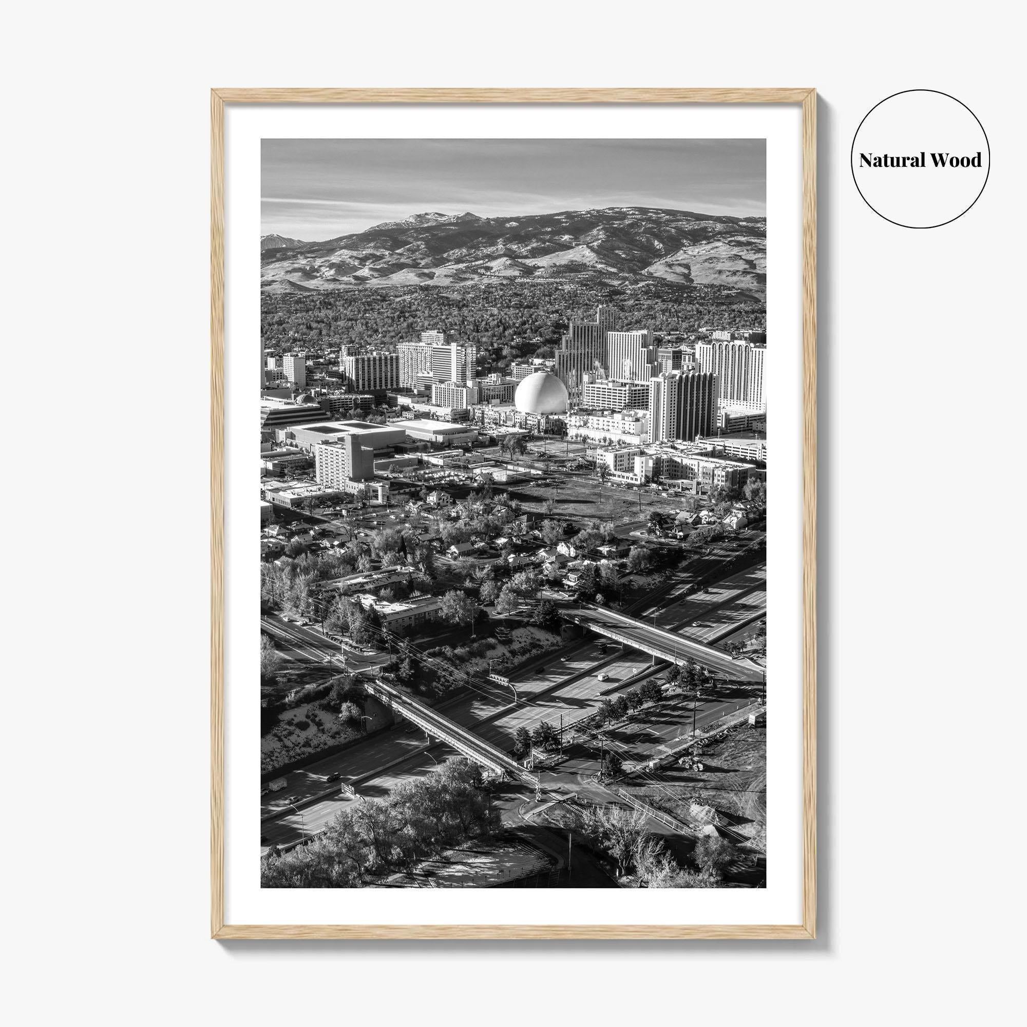 Reno Black and White Fine Art Photo Print, Nevada Casino Poster, USA Art