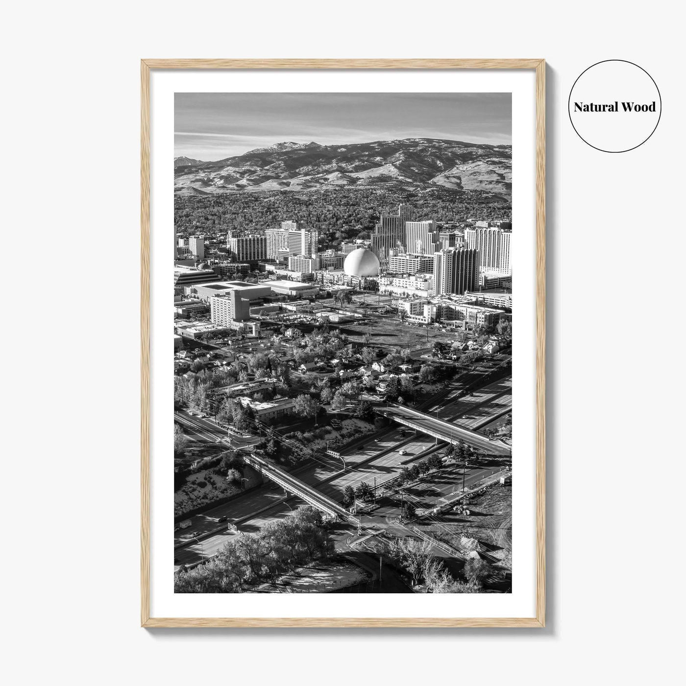Reno Black and White Fine Art Photo Print, Nevada Casino Poster, USA Art