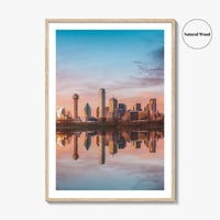 Dallas TX Skyline Fine Art Photo Print, Downtown, Trinity River, Poster, USA