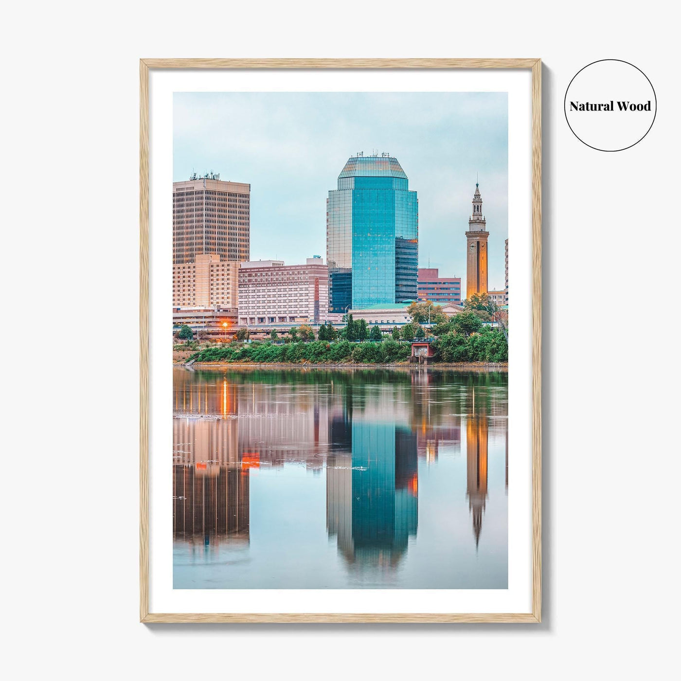 Springfield Massachusetts Skyline Fine Art Photo Print, Downtown, MA, USA, Wall Decor, Poster