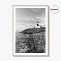 Montauk Lighthouse Black and White Fine Art Photo Print, Long Island New York, Poster