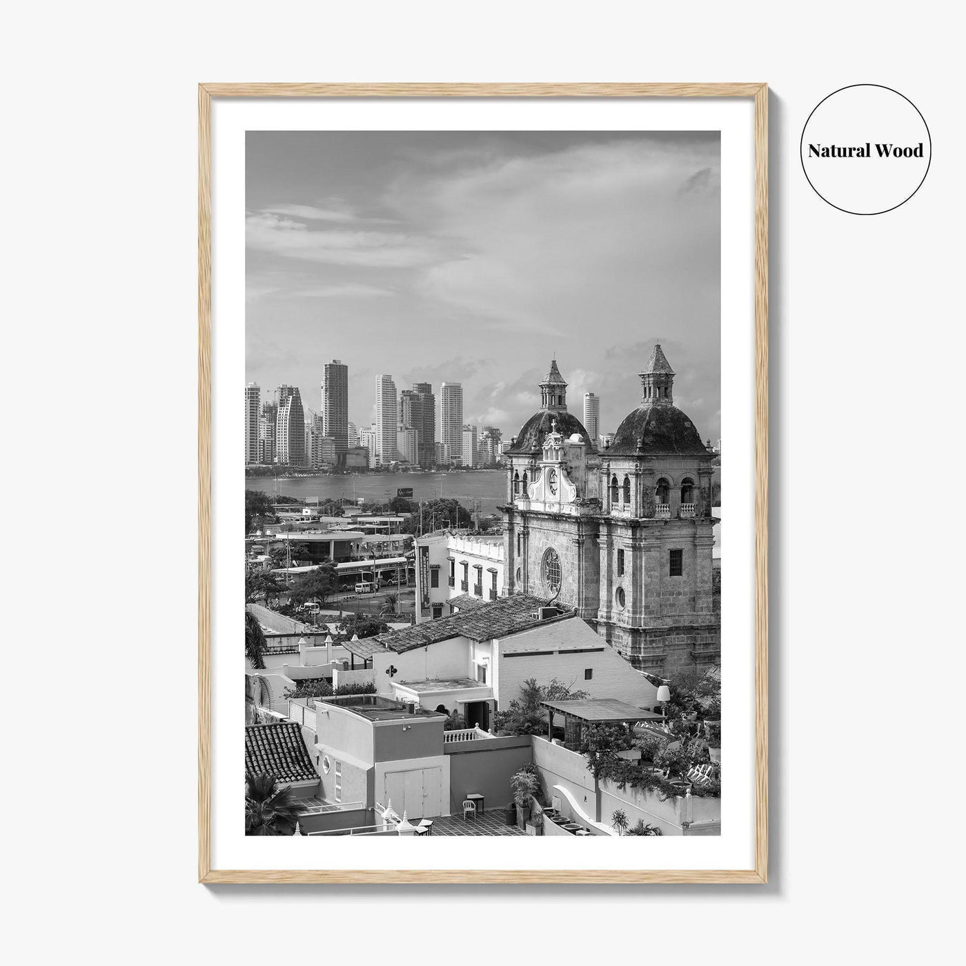 Cartagena de Indias Black and White Fine Art Photo Print, Colombia Wall Poster