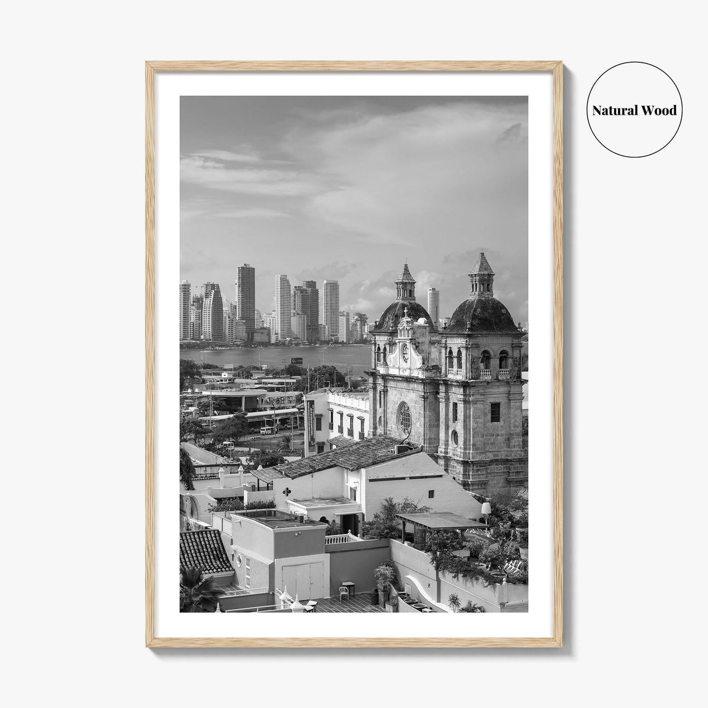 Cartagena de Indias Black and White Fine Art Photo Print, Colombia Wall Poster