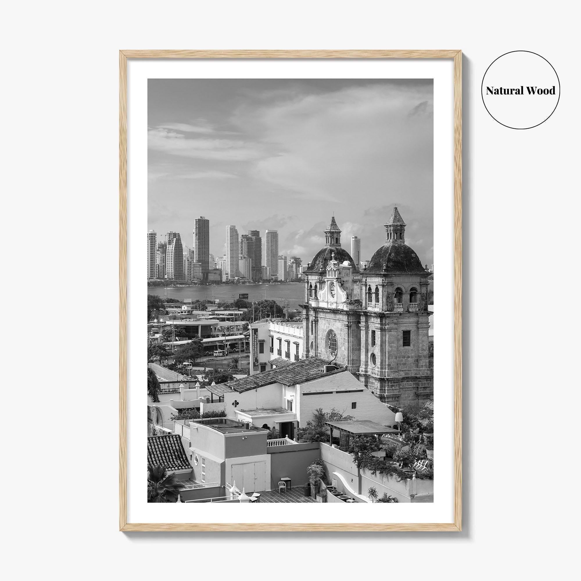 Cartagena de Indias Black and White Fine Art Photo Print, Colombia Wall Poster