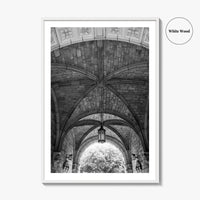 Ann Arbor Black and White Fine Art Photo Print, Law Quad, University Of Michigan