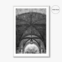 Ann Arbor Black and White Fine Art Photo Print, Law Quad, University Of Michigan