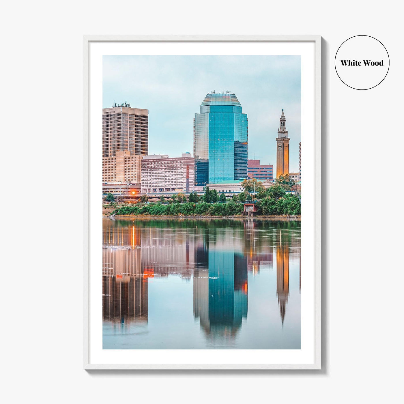 Springfield Massachusetts Skyline Fine Art Photo Print, Downtown, MA, USA, Wall Decor, Poster