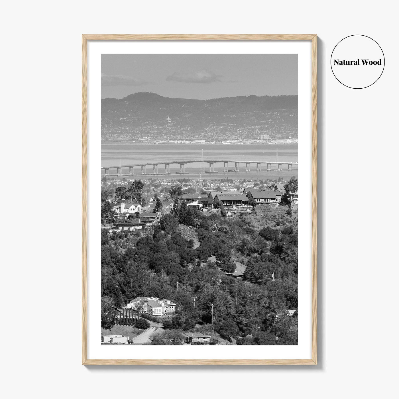 San Mateo Black and White Fine Art Photo Print, Bay Area California Poster