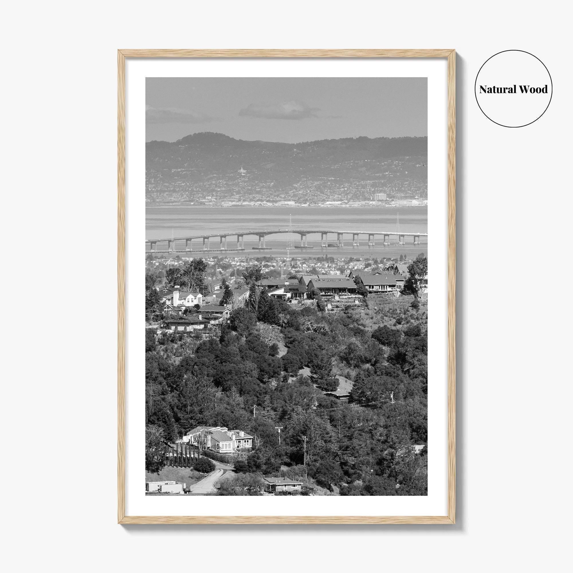 San Mateo Black and White Fine Art Photo Print, Bay Area California Poster