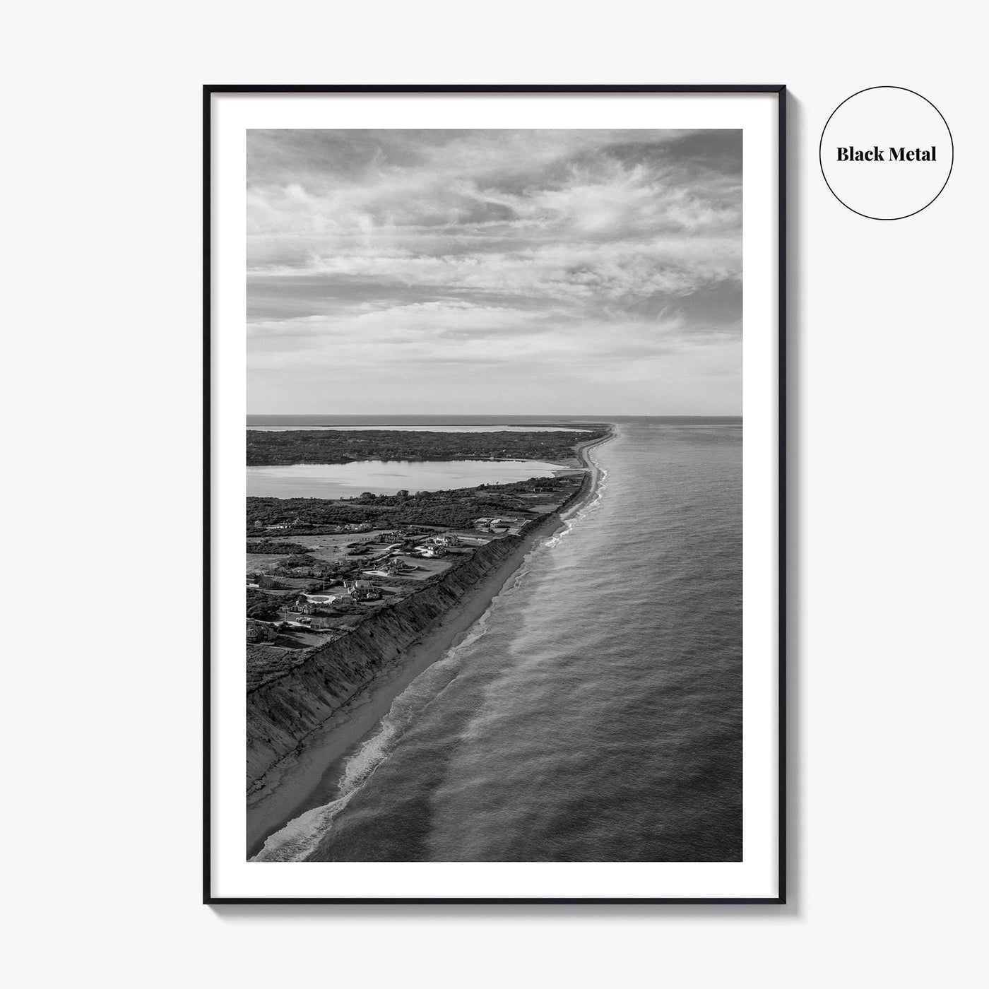 Nantucket Black and White Fine Art Photo Print, Massachusetts Lighthouse Coastline, USA Poster