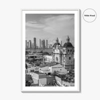 Cartagena de Indias Black and White Fine Art Photo Print, Colombia Wall Poster