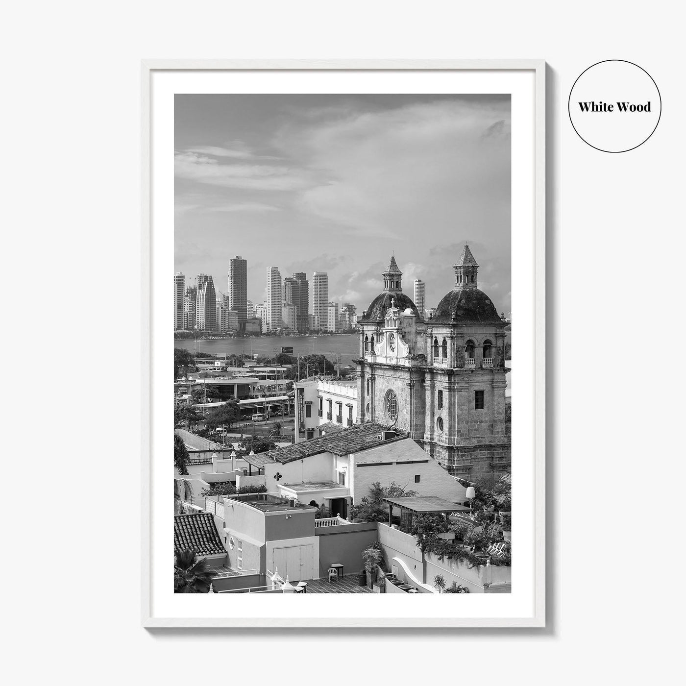 Cartagena de Indias Black and White Fine Art Photo Print, Colombia Wall Poster