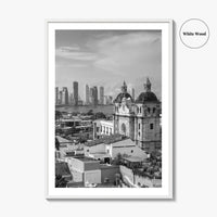 Cartagena de Indias Black and White Fine Art Photo Print, Colombia Wall Poster
