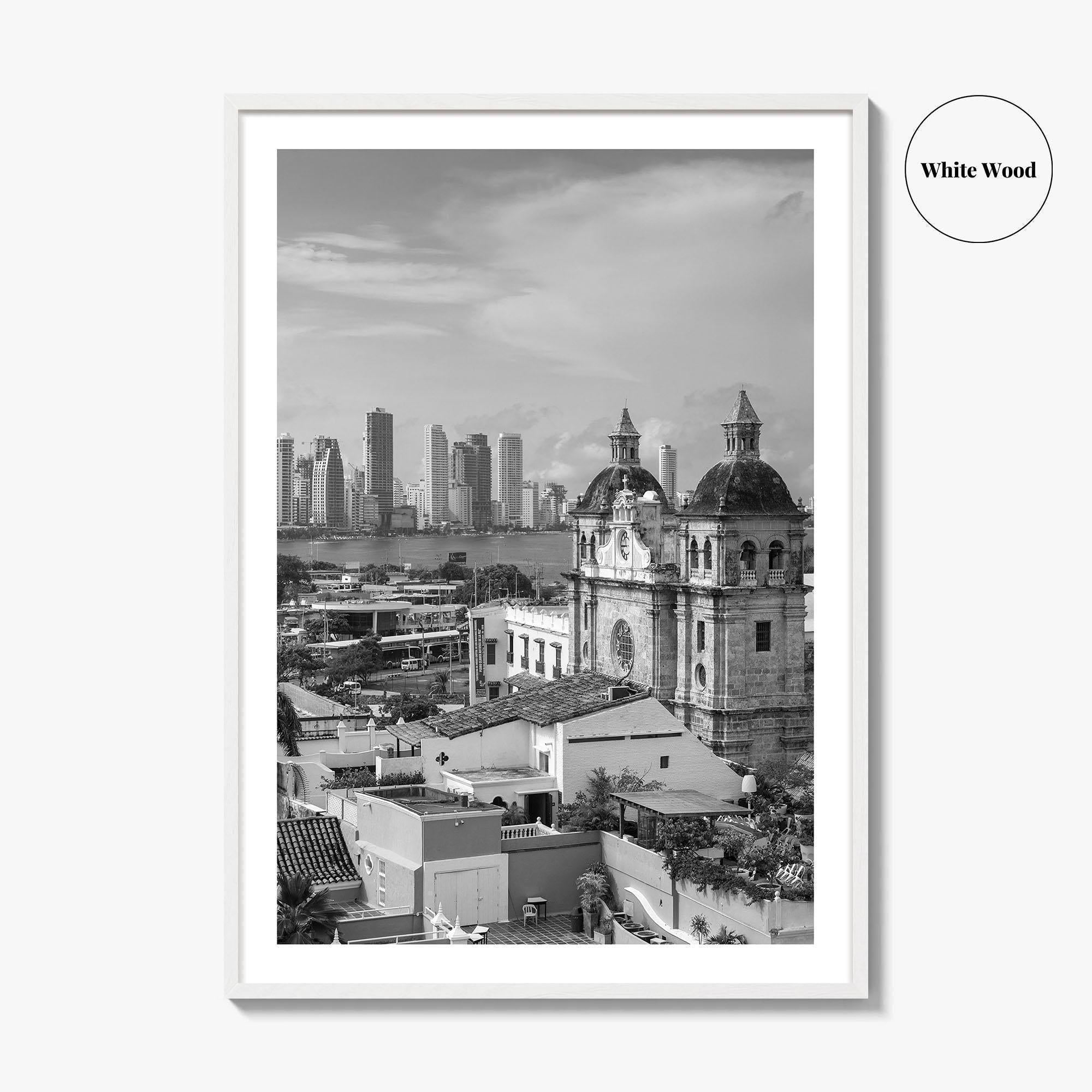 Cartagena de Indias Black and White Fine Art Photo Print, Colombia Wall Poster