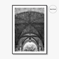 Ann Arbor Black and White Fine Art Photo Print, Law Quad, University Of Michigan