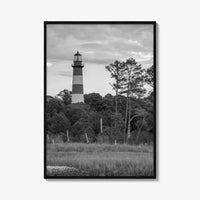 Chincoteague Black and White Fine Art Photo Print, Assateague Lighthouse, Virginia Poster