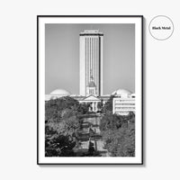 Tallahassee Black and White Fine Art Photo Print, Florida Capitol Buildings, Florida Poster