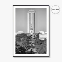 Tallahassee Black and White Fine Art Photo Print, Florida Capitol Buildings, Florida Poster
