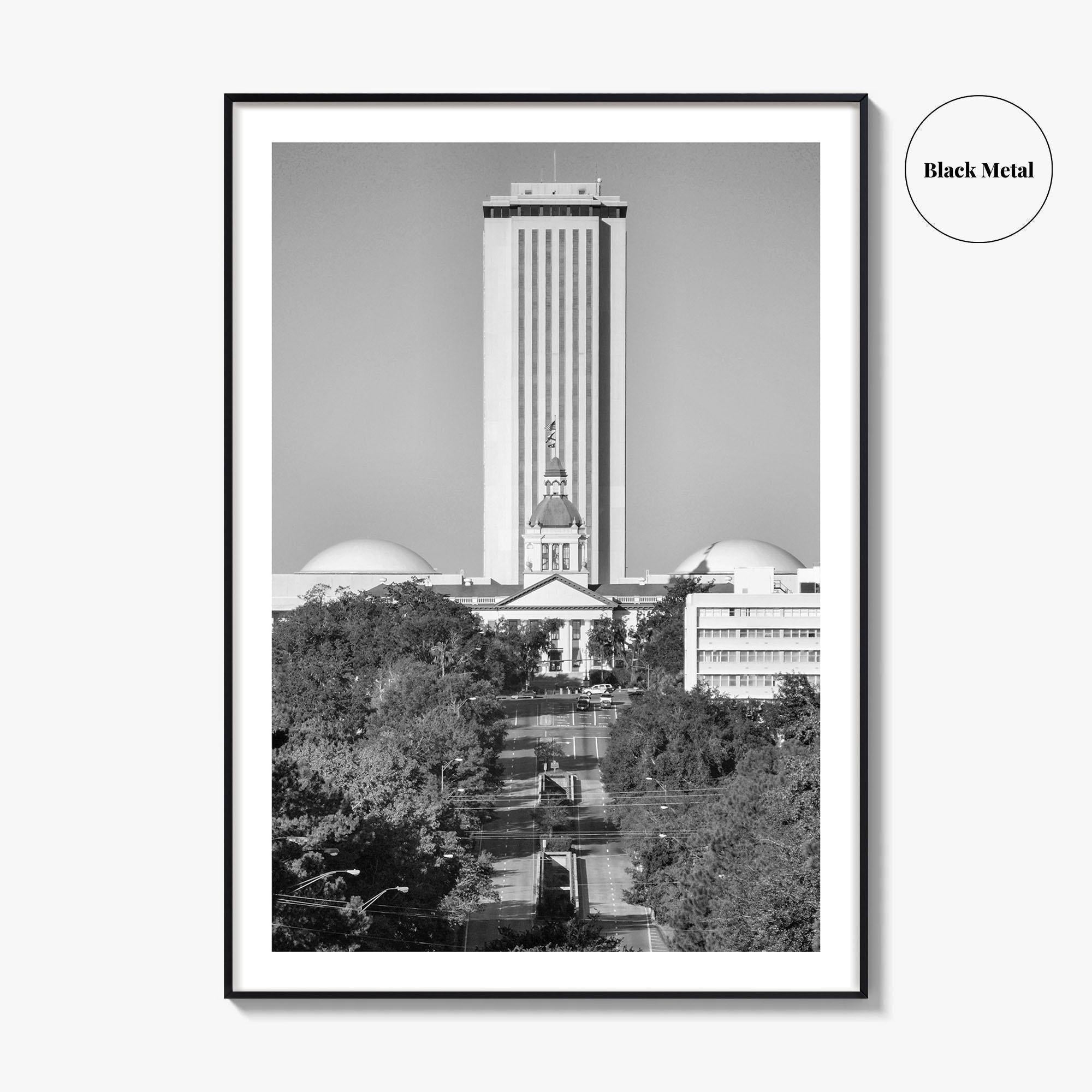 Tallahassee Black and White Fine Art Photo Print, Florida Capitol Buildings, Florida Poster
