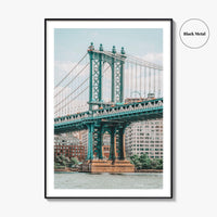 Manhattan Bridge Fine Art Photo Print, New York City NYC East River Poster