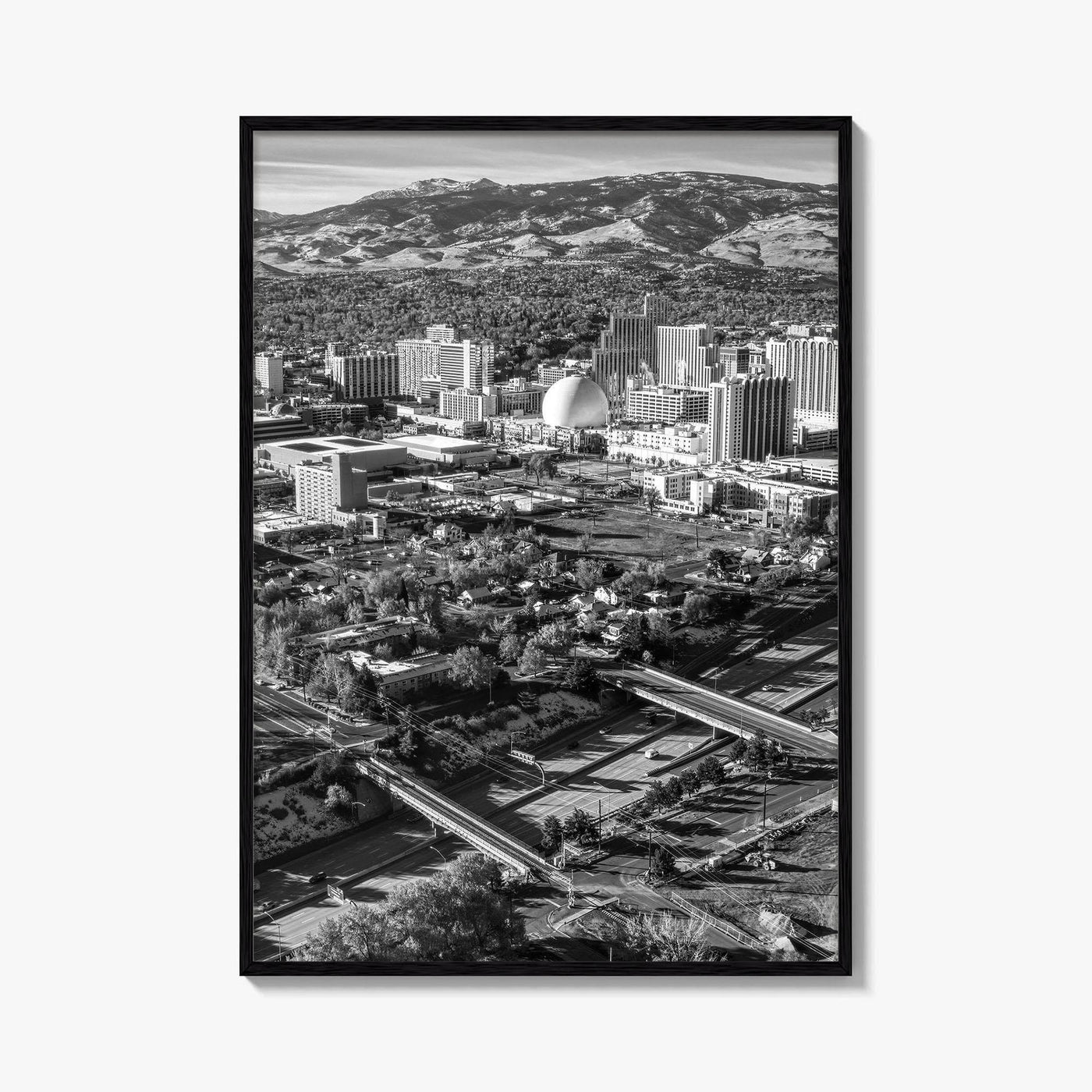 Reno Black and White Fine Art Photo Print, Nevada Casino Poster, USA Art