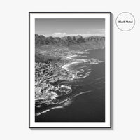 Cape Town Black and White Fine Art Photo Print, Coastal South Africa Poster